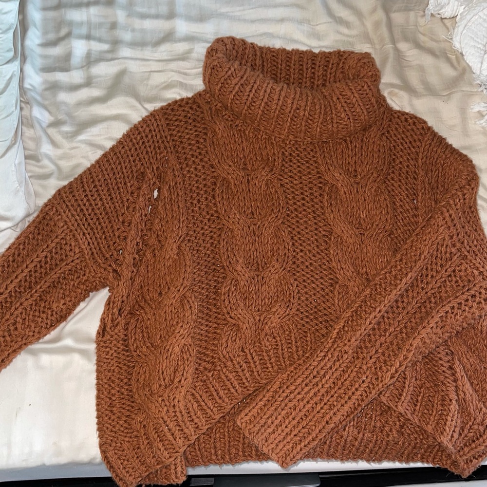 Luca and Grae chunky orange sweater
